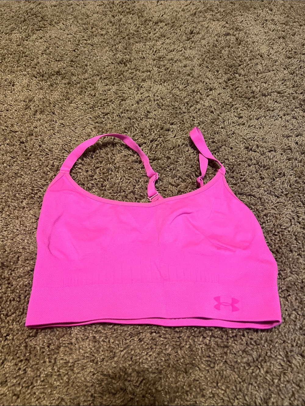 Under Armour Women's Bright Pink Seamless Sports Bra